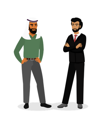 Hommes d'affaires arabes  Illustration