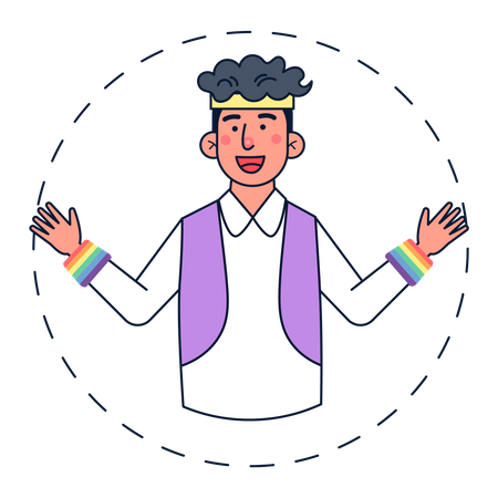 Homosexual Boy  Illustration