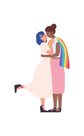 Homosexual Couple  Illustration