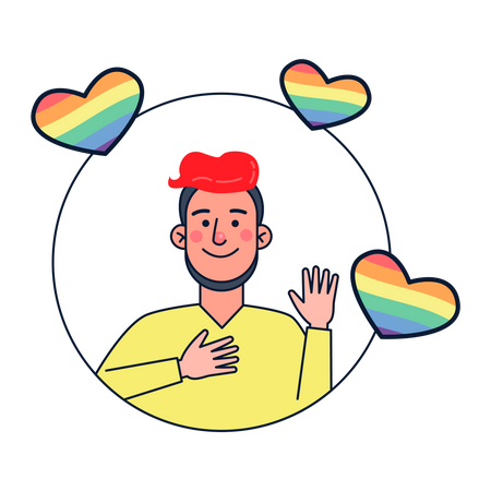 Homosexual Man  Illustration