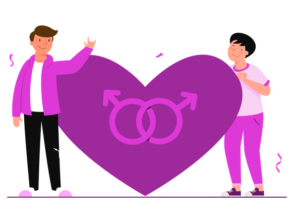 Homosexuelle Lebenspartner  Illustration