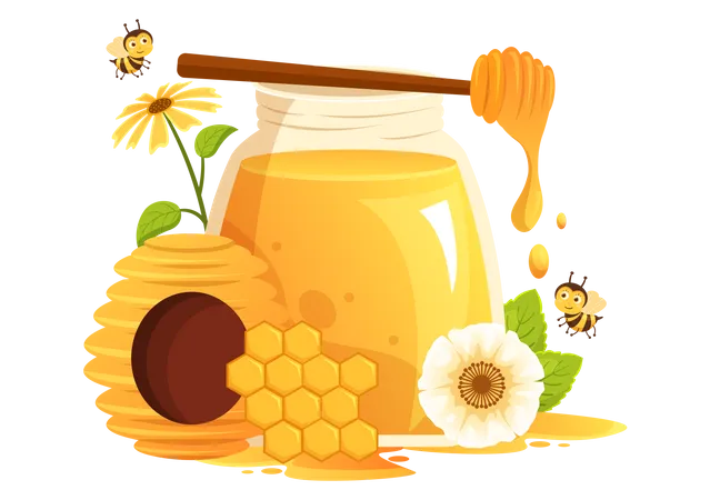 Honey Pot  Illustration