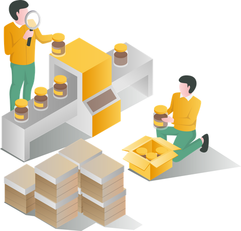 Honey product packaging process and quality control  Illustration