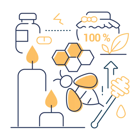 Honey research  Illustration