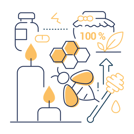 Honey research  Illustration