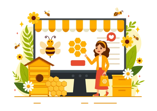 Honey Shop  Illustration