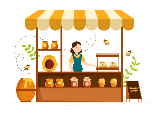 Honey Shop  Illustration