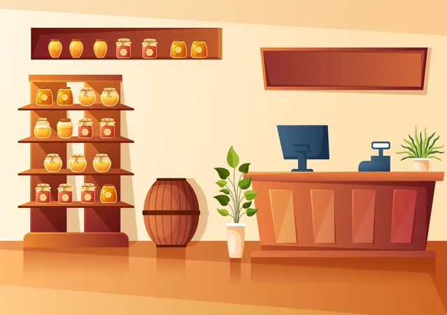 Honey Shop  Illustration