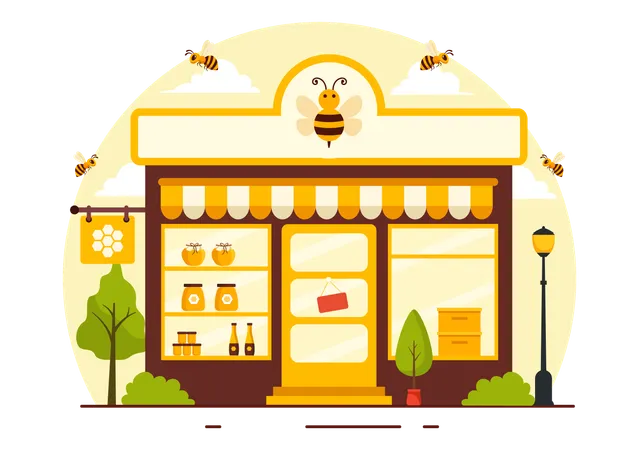 Honey Shop  Illustration