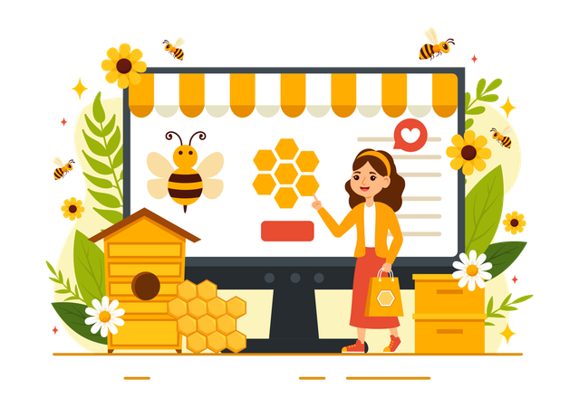 Honey Shop  Illustration