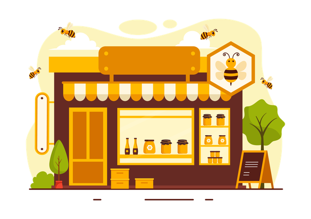 Honey Shop  Illustration