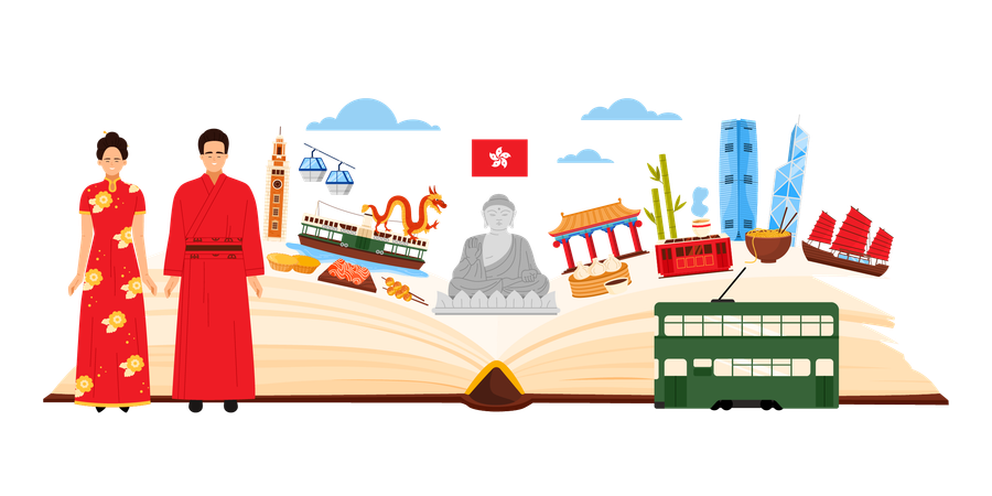 Hong Kong culture  Illustration