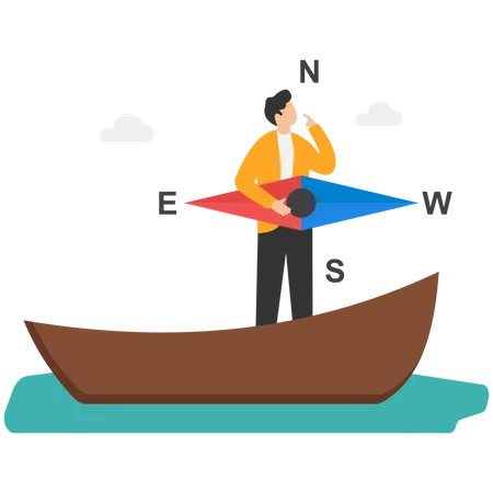 Life Or Business Stuck Struggle With Problem Or Obstacle Error Mistake Or Failure Cause Hopeless Situation Business Difficulty Concept Hopeless Businessman Stuck On Shipwrecked On High Rock Cliff Illustration