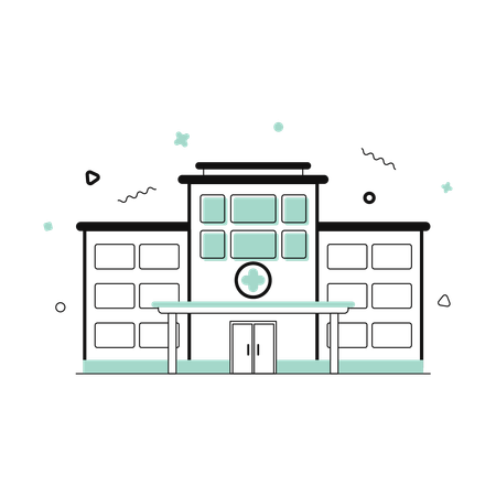 Bâtiment de l'hôpital  Illustration