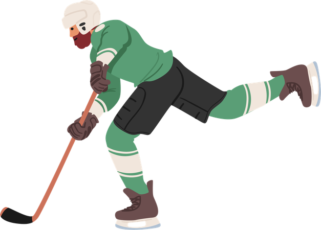Hockey no gelo  Ilustração