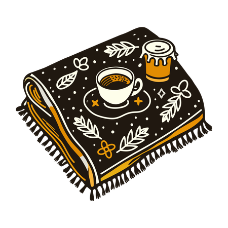 Café da hora de dormir  Ilustração