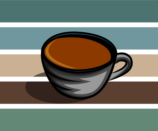 Hora de tomar café  Ilustração