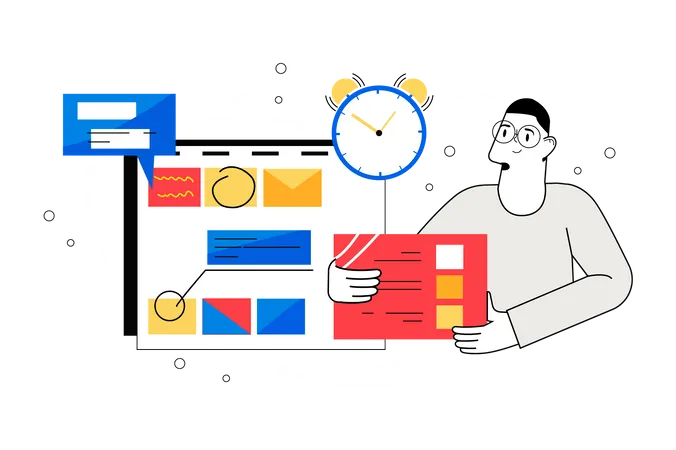 Horaire de travail  Illustration