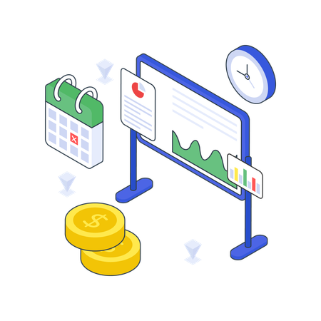 Horario comercial  Ilustración