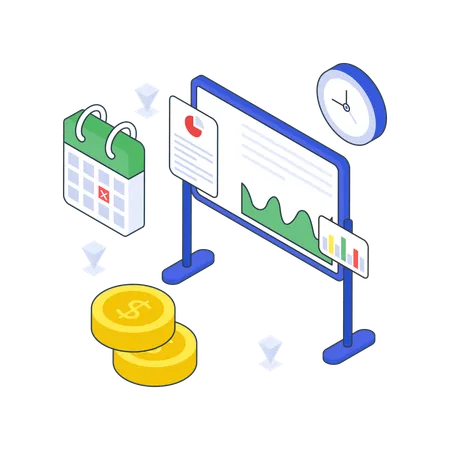 Horario comercial  Ilustración