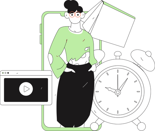 Horario de educación  Ilustración