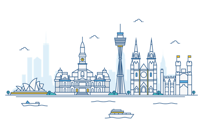 Horizonte de sídney  Ilustración
