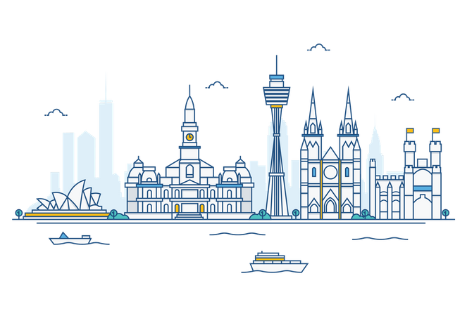 Horizonte de Sydney  Ilustração