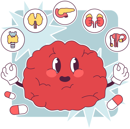 Hormone imbalance treatment  Illustration