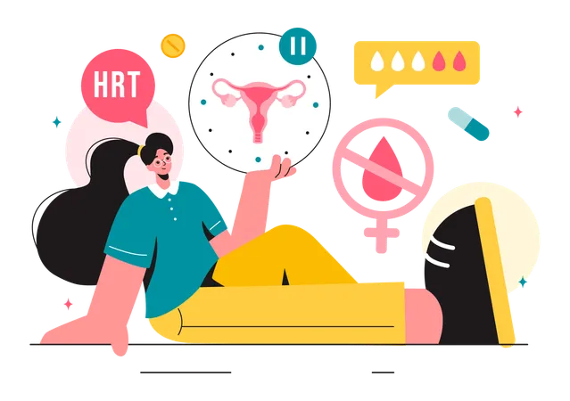 La thérapie de remplacement d'hormone  Illustration