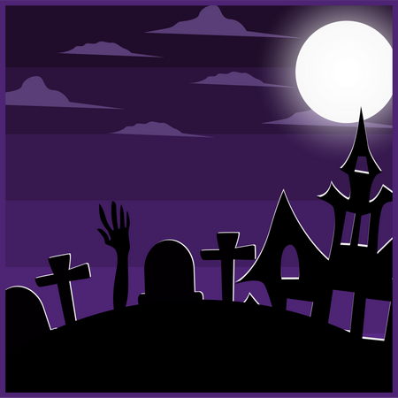 Horror Graveyard  Illustration