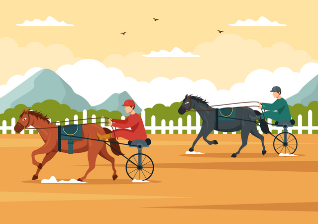 Horse Race  Illustration