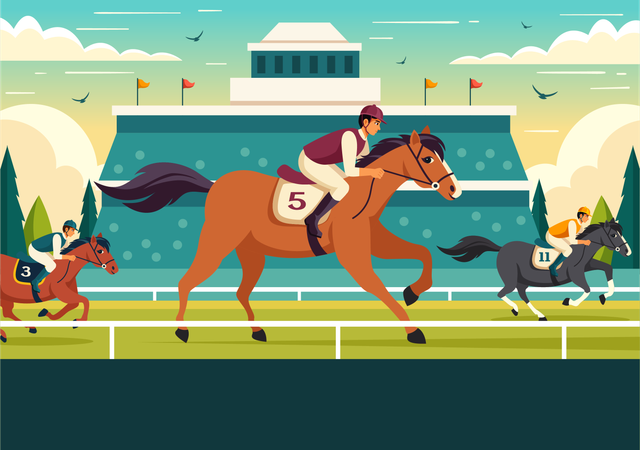 Horse Racing Competition  イラスト