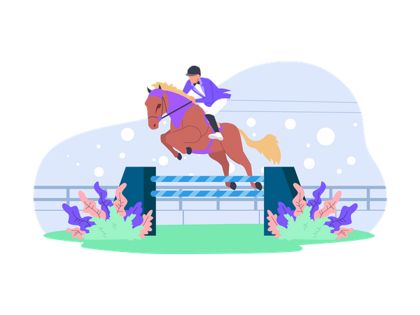 Horse racing competition  Illustration