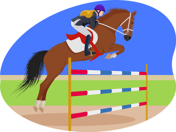 Horse racing  Illustration