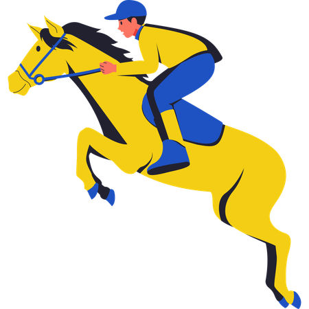 Horse Rider Performing Attraction  Illustration