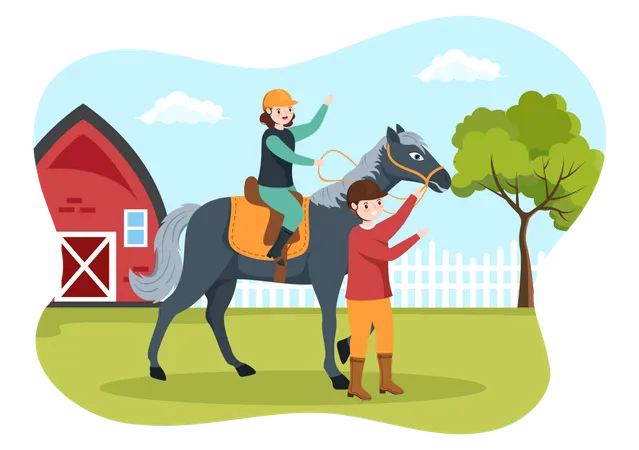 Horse Training Illustration