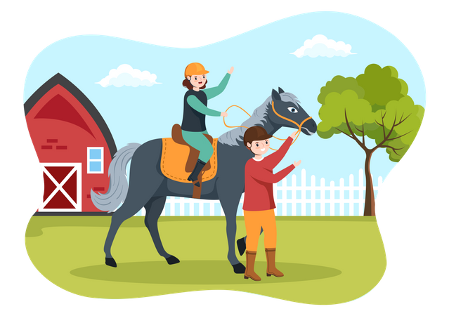 Horse Training  Illustration