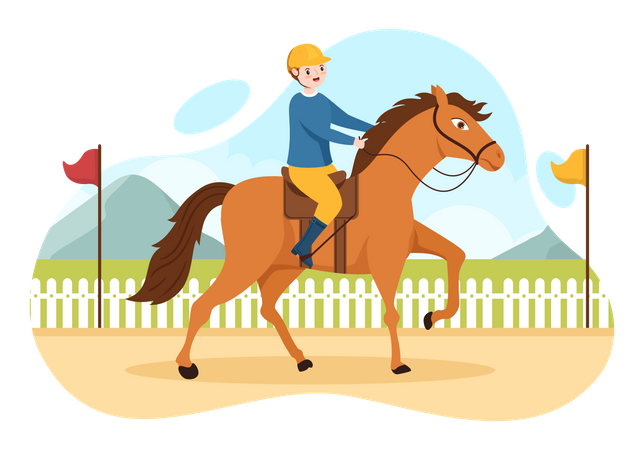 Horse Training  Illustration