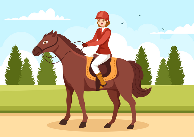 Horse Training  Illustration