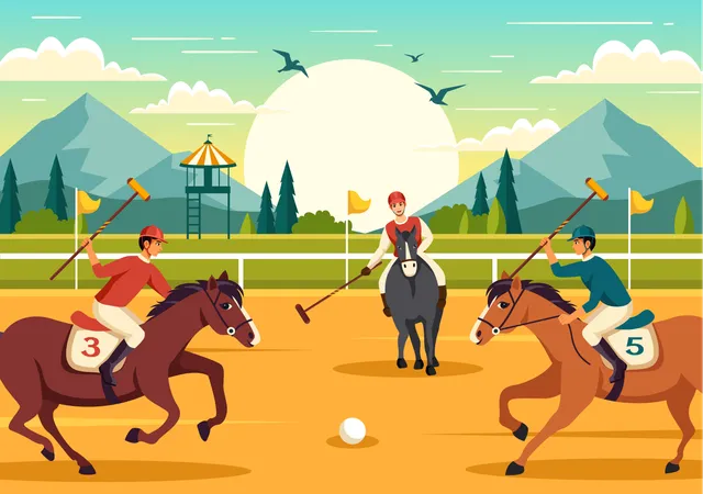 Horseback Sport  Illustration