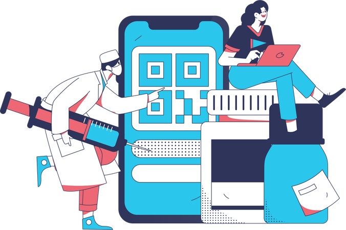 Hospital accepts online payment to pay medical bills  Illustration