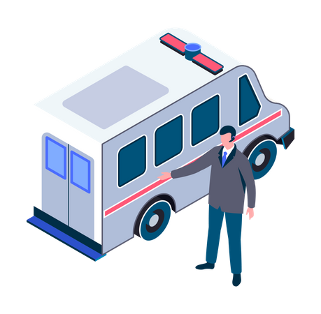 Hospital Ambulance Illustration