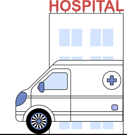 Hospital Ambulance  Illustration