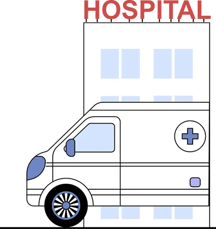 Hospital Ambulance  Illustration