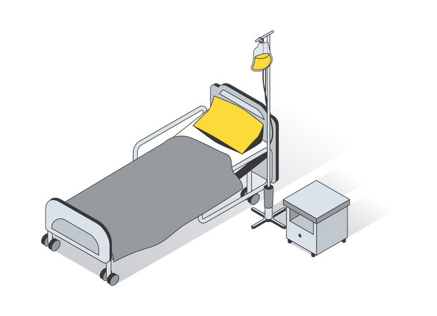 Hospital bed  Illustration