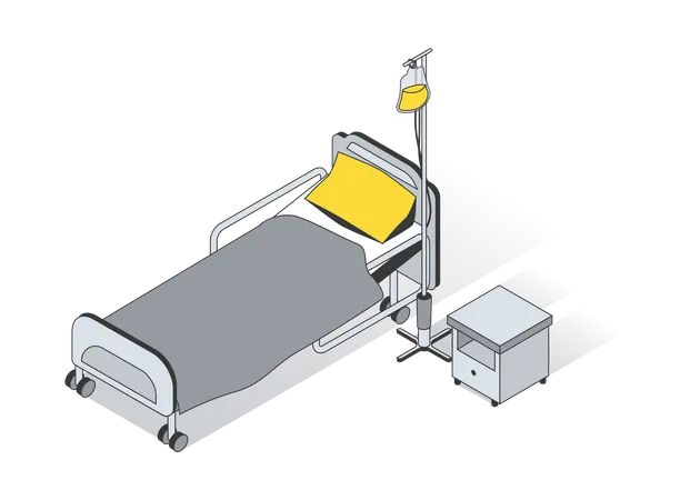 Hospital bed  Illustration