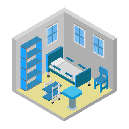 Hospital bed  Illustration