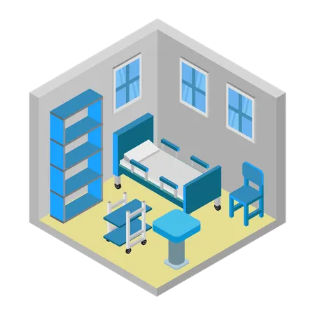 Hospital bed  Illustration