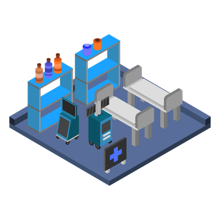 Hospital bed  Illustration