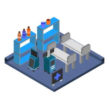 Hospital bed  Illustration